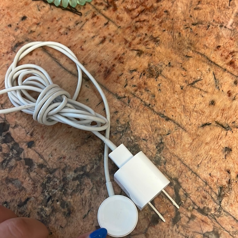Apple Watch charging cable with power adapter